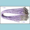 Correntes de 1,5 mm de couro de cera Colar de colar de cordas de corda de corda de corda de corda com lagosta Jóias Diy Jóias Drop de Mjfashion Dhcoi