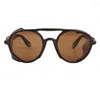 Sonnenbrille Agstum Retro Runde Steampunk Vintage Brille Sonnenbrille Steam Punk Sonnenbrille Klassisch