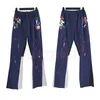 Kvinnors avslappnade Terry Pants High Street m￤n Kvinnor Hoodies Pants Fashion Couples Splash-Bink FLAGE TROUSERS S-XL