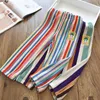 Hosen Kinder Regenbogen Falten Hosen Mädchen Frühling Sommer Casual Elastische Taille Jogginghose Lose Koreanischen Stil Kind Kleidung 2201006