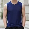 Hommes débardeurs hommes évider sous-vêtements hommes maillot de corps chemises transparentes mâle Fitness maille respirant Singletss