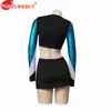 Tute da donna Euphoria da donna Uniforme da cheerleader Euphoria Maddy Outfit Crop Top con minigonna Set School Girls Musical Sports Team Suit T220909