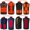 Ceketler 13 Alanlar Elektrikli Isıtmalı Yelek Erkekler USB Kış Termal Isıtma Sözsüz Açık Balıkçı Yelek Yürüyüşü Y2210