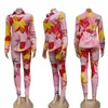 Fashion Print Two Piece Pants Women Casual Shirt and Legging Set 2Pcs Suit Outfits Free Ship