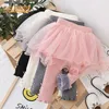 Leggings Tights Kids Baby Girls Thicken Skirt Pants Children s Clothes Winter Cute Girl Pure Color 1 5Yrs 221006