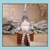 Christmas Decorations Christmas Ornament Knitted Plush Gnome Doll Gift Tree Wall Hanging Pendant Holiday Decorations Drop Delivery 20 Dhopw