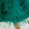Vestidos de menina vestido verde vestido de tule princesa tutu pérolas crianças vestido de casamento vestido crianças roupas roupas de bebê vestidos 2022