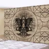 Tapestries Mysterious symbol home decoration tapestry Mandala psychedelic scene wall Bohemian decorative bed sheet sofa blanket 221006