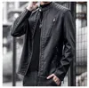 Weiße Lederjacke Herren Pu Motorrad Mode Kleidung leichte Biker Streetwear Kleidung für Herren Slim