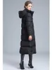 Damen Down Parkas Damen Winter Kleidung Puffer Reißverschluss Mantel großer Größe 4xl schwarz grau dunkelblau dicke warme große lange Jacke 220930