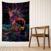 Tapestries Psychedelic escent Portrait Tapestry Wall Hanging Witchcraft Hippie Tapiz Bohemian Dormitory Home Decor 221006