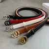 Luxury Designer Belt Classic Solid Color Gold Letter Belts For Women Designers Vintage Pin Needle Buckle Belts 6Colors bredd 2,5 cm Storlek 100-110 cm Versy varor Nice