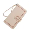 Wallets Women Long Luxury Large Capacity High Quality Female Solid Color Phone Holder Zipper Purse