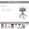 Chair Covers Jacquard Round Cover Spandex Elastic Bar Stool Solid Colour Armless Seat Protector Home Slipcover