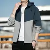 Patchwork Hoodie Windbreaker Jacket Men Fashion Clothing Street Wear Lightweight Hooded Jacket Sports Style Coat With Hood