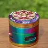 R￶k Tillbeh￶r Diamant Rainbow Pipe Herb Grinder 63mm 4 -Stycke med pollen Catcher H￥llbar krydda Tung zinklegering Tobaks krossslipare