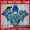 Tankbeurt voor Suzuki Rizla Blue RGVT250 RGV-250 SAPC VJ22 160NO.4 RGV250 VJ 22 RGVT-250 90 91 92 93 93 94 95 96 RGVT RGV 250 CC 1990 1990 1991 1993 1995 1995 1996 Fairing