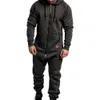 Herrspårar herrens onesies zipper jumpsuit casual plus fleece hålla varma vinterkläder tjock hoodie långärmad svettbyxor för utomhus 221006