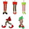 크리스마스 장식 산타 엘프 다리 봉제 신발과 함께 발판 크리스마스 트리 장식 장식 크리스마스 장식 홈 장식품