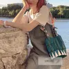 Shoulder Bags handBags Limited Edition Lattice Color Contrast Women's Portable Vegetable Basket Bag Bucket Bag 220909