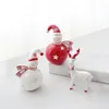 Weihnachtsdekorationen Nordic Ins Home Decor Kreative Schneehaus Schneemann Elch Keramik Ornamente Kinder Geschenke