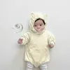 Rompers Kid Осень простые сплошные толстовка для комбинезон