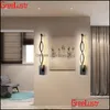 Applique Murale Moderne Acrylique Lampes Minimaliste Noir Applique Pour Chevet Salle De Bains Maison Déco Led Allée Escaliers Luminaires1 D Dhj0K