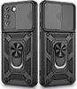 Telefoonkaten voor iPhone 14 13 12 11 Plus Pro XR XS Max 7 8 Plus met 360 ° roterende standaard ringauto -montage Doublelayer Protection3003467