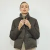 Mulheres para baixo parkas inverno curto solto moda jaqueta mulher jaqueta quente com gola alta 220930