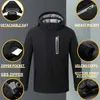 Vestes 8 zones chauffées hommes chasse imperméable extérieur manteau coupe-vent USB chauffage à capuche électrique vêtements Y2210