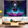 Tapestries Psychedelic escent Portrait Tapestry Wall Hanging Witchcraft Hippie Tapiz Bohemian Dormitory Home Decor 221006