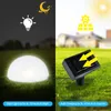 5st Solar Ground Lights Outdoor Garden Lawn Lamp Waterproof Pathway Landscape Half Ball Shaped Light Yard Decoration