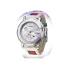 test moda donna orologio da uomo 45mm grande anello con diamanti lunetta Sapphire Cystal Orologi da donna cintura in pelle modello top impermeabile Wri263D