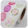 1 inch bedankstickers 500 pc's afdichtingsstickers label tags voor boetieks weggeefacties envelopafdichtingen