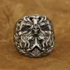 Cluster Anneaux Linsion Cupronickel Dark Banshee Skull Ring Mens Biker Rock Punk Jewelry CP259 US Taille 7-15