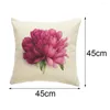 Pillow Case Floral Hydrangea Pillowcase Rose Pattern Cushion Cover Friend Gift Easy To Clean Parlor Ornament