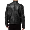 Mannen Leather Faux Mens Fashion Jacket Slim Fit Stand Kraag PU Mannelijke Anti-wind Motorfiets Revers Diagonale Rits s Mannen 5XL 221007