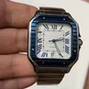 Novos relógios relógio de luxo homem quadrado 40mm 35mm Genebra genuíno movimento mecânico clássico relógio de pulso masculino ca01-4