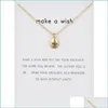 Pendant Necklaces Mom Letters Pendant Necklace For Women Charm Jewelry Gold Sier Color Wish Card Necklaces Choker Gifts Mo Bdejewelry Dhga4