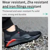 Stövlar oförstörbara skor män säkerhetsarbetsskor med stål tå kid punkteringssäkra stövlar lätta andningsbara sneakers tappar 221007