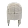 Chapeaux de trappeur garder au chaud Bomber chapeaux femme homme russe oreillette casquettes hiver extérieur coupe-vent épais fausse fourrure Bombers