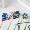 Sonic Cartoon Brooch Party Creative Animation Metal Metal Monicel Decoration Pin Buckle Animation Accessories