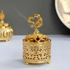 Fragrance Lamps Arabic Golden Incense Burner Agarwood Sandalwood Creative Mini Burners Living Room Incensario Home Decor