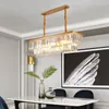 Chandeliers Luxury Modern Round Crystal Gold LED Chandelier Lighting Lustre Hanging Lamps Suspension Luminaire Lampen For Foyer