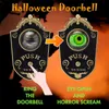 Other Event Party Supplies Novelty Doorbell Halloween hanging Door Decorations Horror Props Creepy eyeball Lightup Talking Scary Rotating Eyes Home decor 221007