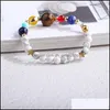 Strandki z koralikami Bransoletka Bransoletka Układ słoneczny Planet gwiazd Białe turkusowe mody dłoni biżuteria Bracelets 3 dholi