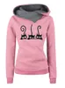 Damen Hoodies Sweatshirts Hoodies Frauen Herbst Winter Mode Katze Prined Langarm Übergroße Pullover Sweatshirt Vintage Warme Kapuzenoberteile Ropa Mujer 221007