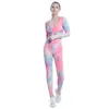 Active Set Women Sport Set Yoga Pants Fitness Gym Crop Top Two Piece Suit Female Long Sleeve Leggings Jogging