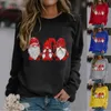 Hoodies voor dames sweatshirts kerstdag koppels die schattige kerstman afdrukken Harajuku lange mouwen tops pullovers sudadera 221007