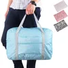 Duffel Bags Bolsa de armazenamento dobrável de grande capacidade Bolsa de armazenamento de bagagem à prova d'água Organizador de roupas leves de roupas com zíper com zíper